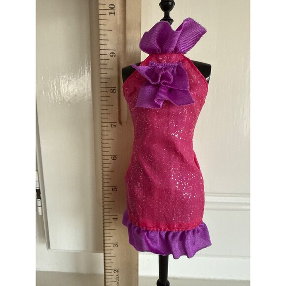 Barbie Fashionistas Fashion Fever Doll Cloth Party Pink Purple Dress - Picture 3 of 3